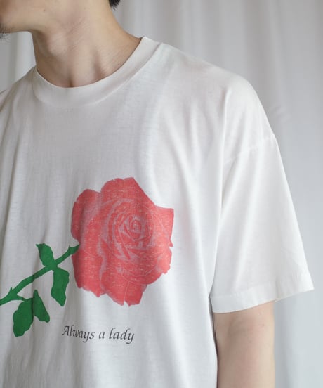90's Flower Design T-Shirts -2 Made in USA