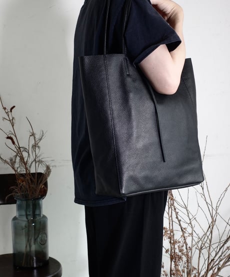 MARLON FIRENZE Calf Leather Shopper Bag - Nero