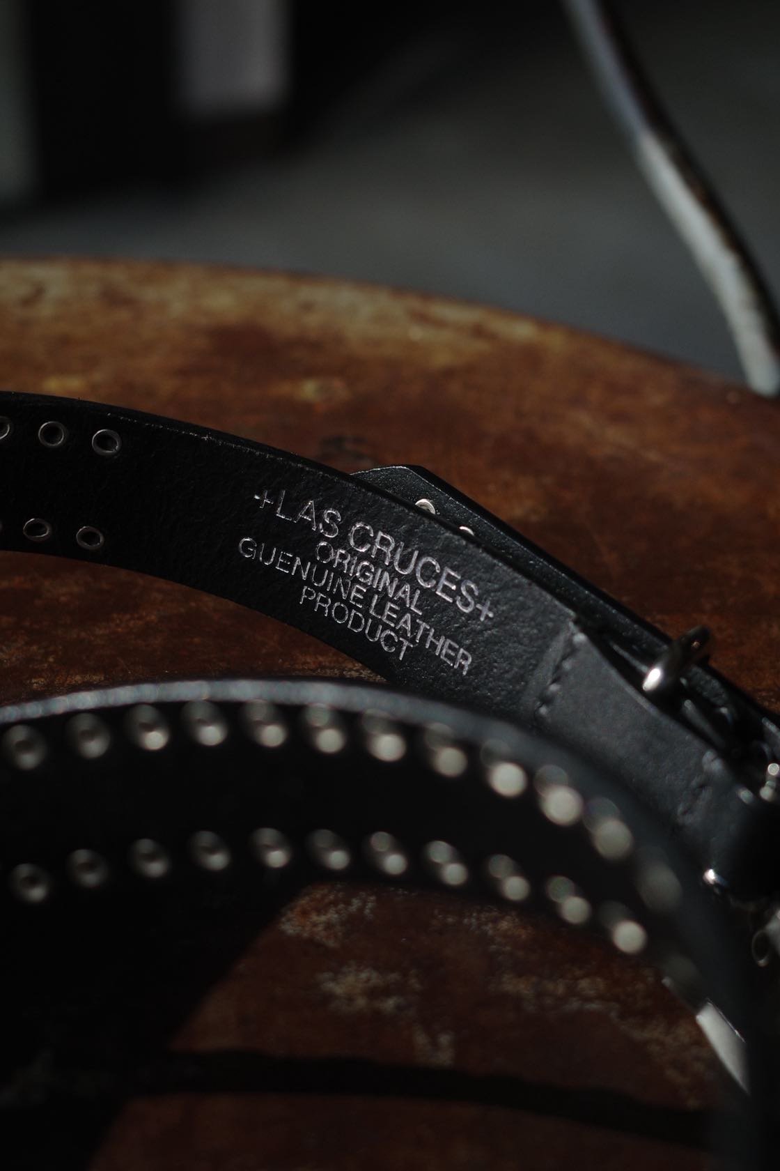 LAS CRUCES Original Studs Leather Belt | DAMAGE