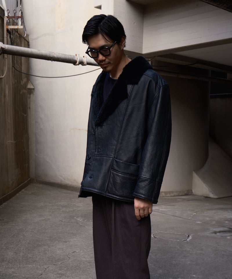 Vintage Black Mouton Jacket -2 Made in Italy |