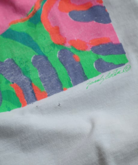 90's Flower Design T-Shirts -32 Made in USA
