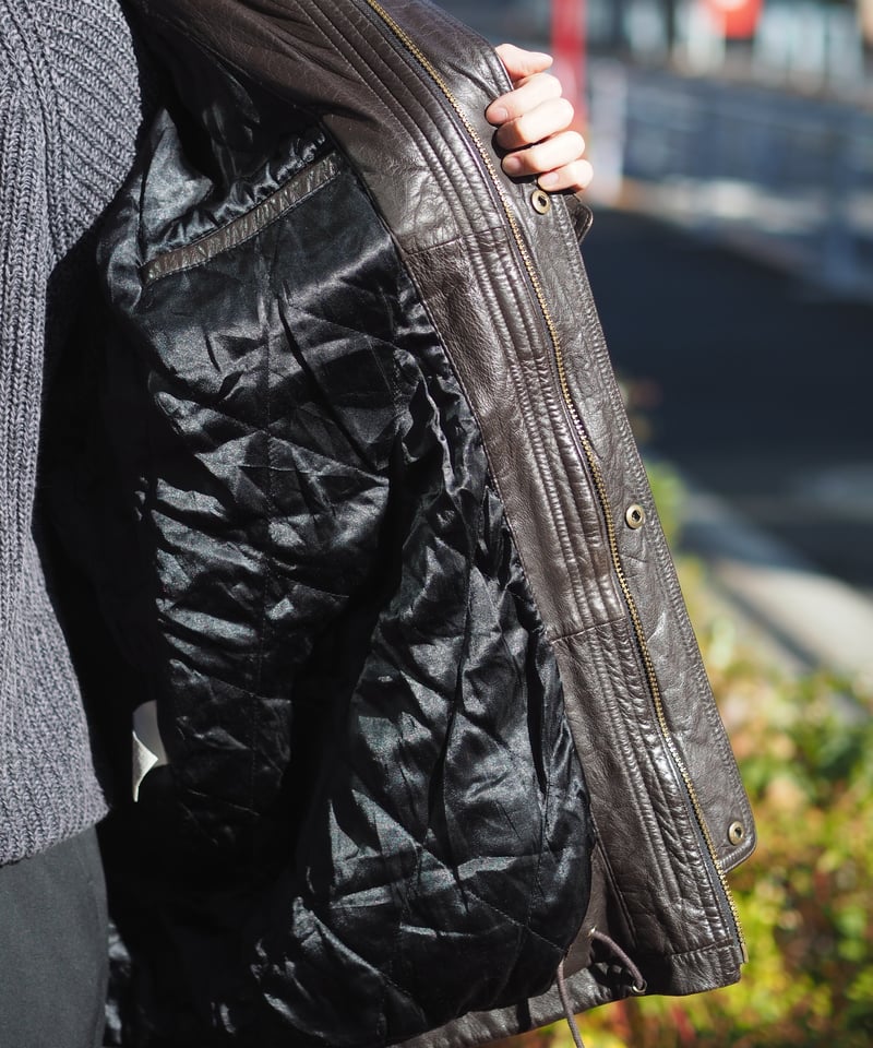 90s Perry Ellis Switching Leather Jacket | DAMA 90s Perry Ellis Switching Leather Jacket | DAMA
