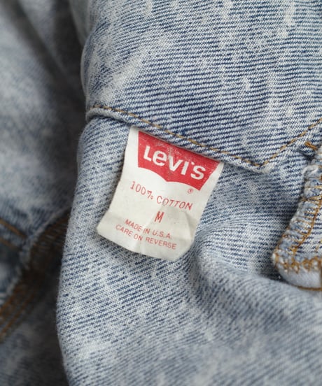 80's Levi's 70507-0219 Chemical Wash Denim Jacket -Made in USA