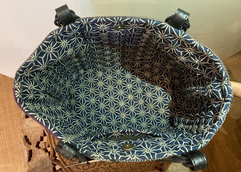 大島紬 ハンドバッグ パープル | 天美～あまみん～ 鶴亀笑店