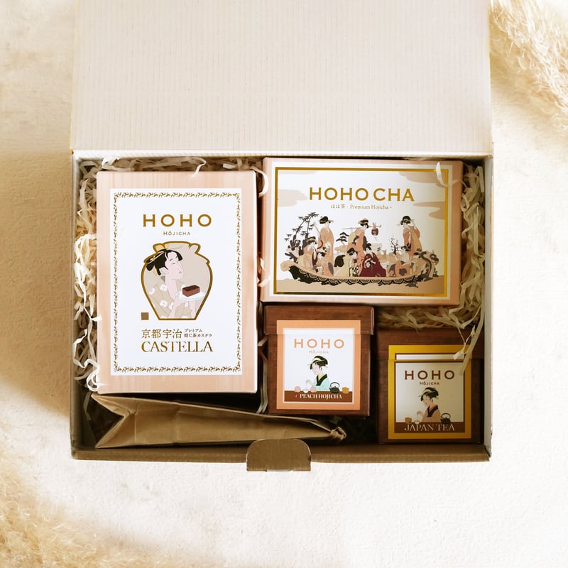 詰め合わせ】焙じ茶BOX -カステラと焙じ茶アソートセット【HOHO 詰め合わせ】焙じ茶BOX -カステラと焙じ茶アソートセット【HOHO