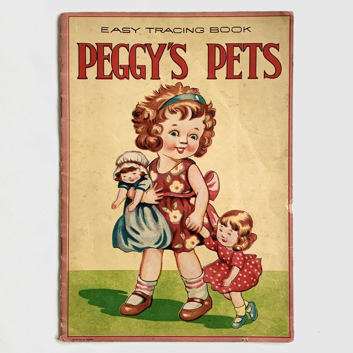 日本製古いうつし絵帖「EASY TRACING BOOK PEGGY'S PETS」 | ま