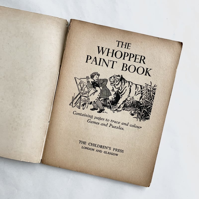 1940-50年代頃イギリス製ぬり絵帖「The WHOPPER PAINT BOOK」 | ま
