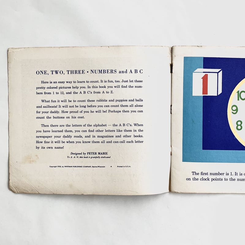 1938年USA製「NUMBERS AND ABC'S」 | まなみ古書店