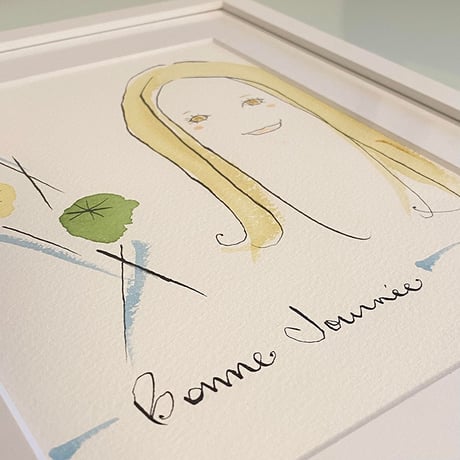 額装イラスト《Bonne Journée 3》良い一日を