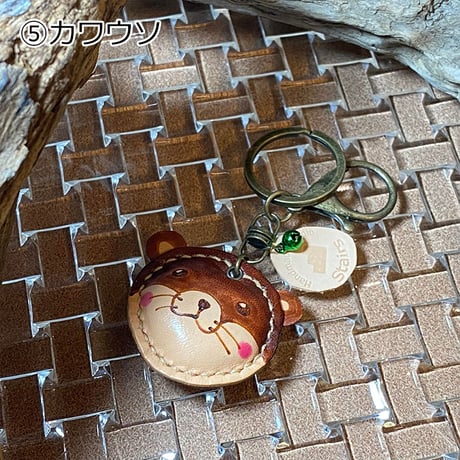《海のいきものたち》本革まんまるキーホルダー