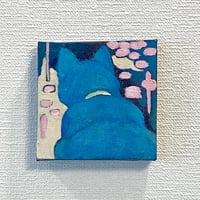 ミニキャンバス油彩《夜景ニャルソック》