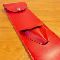ドラマーが作ったドラマーのためのレザースティックケース（赤）/手縫い