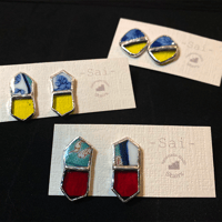 ガラス＆陶磁器のアップサイクル ピアス／イヤリング