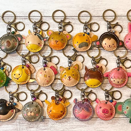 《十二支》本革まんまるキーホルダー