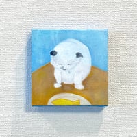 ミニキャンバス油彩《美味しそう。。》