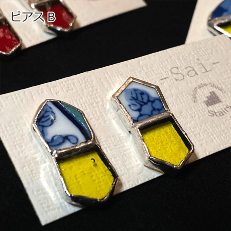 ガラス＆陶磁器のアップサイクル ピアス／イヤリング