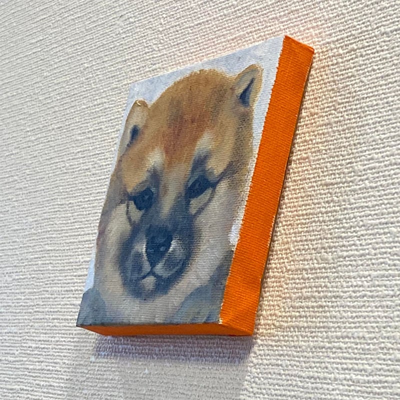 ミニキャンバス油彩《柴犬の赤ちゃん》 | 作家作品の発表・販売の場