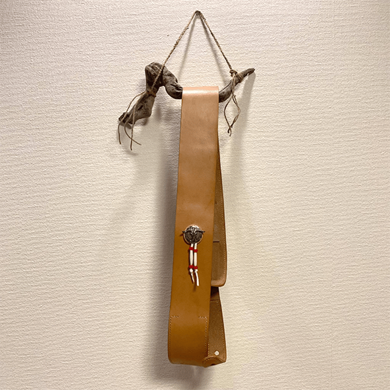 サドルレザー ギターストラップ/手縫い/一点もの | 作家作品の発表 