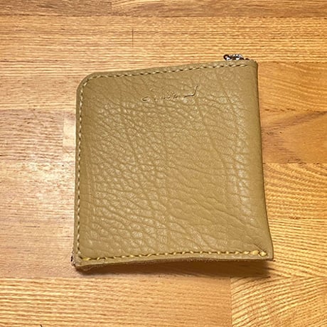 牛革ハーフ財布/手縫い/一点もの