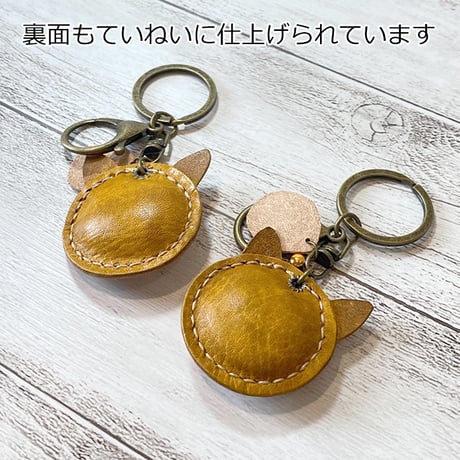 《陸のいきものたち》本革まんまるキーホルダー