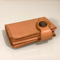 ヌメ革二つ折り財布/手縫い/一点もの