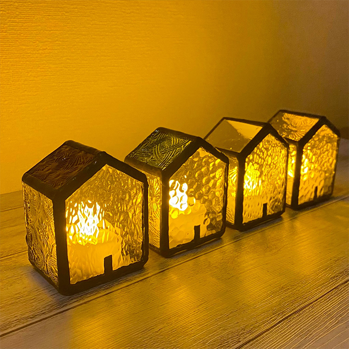 アンティーク　ステンドグラス　キャンドルホルダー　キャンドルライト　ライト ステンドグラス LEDキャンドルホルダー | 作家作品の発表・販売の場