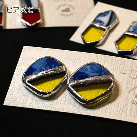 ガラス＆陶磁器のアップサイクル ピアス／イヤリング