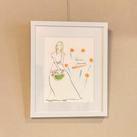 額装イラスト《Bonne Journée 1》良い一日を