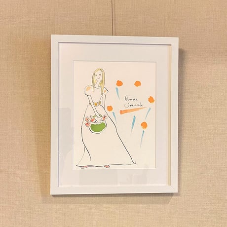額装イラスト《Bonne Journée 1》良い一日を