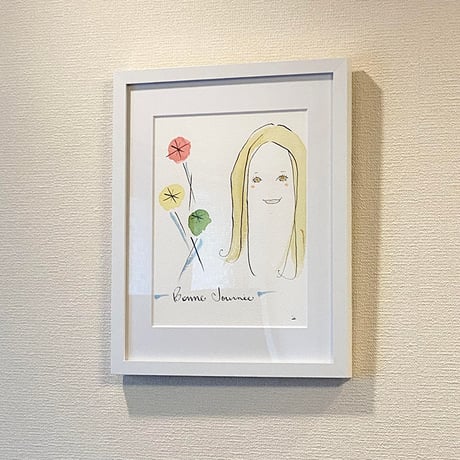 額装イラスト《Bonne Journée 3》良い一日を