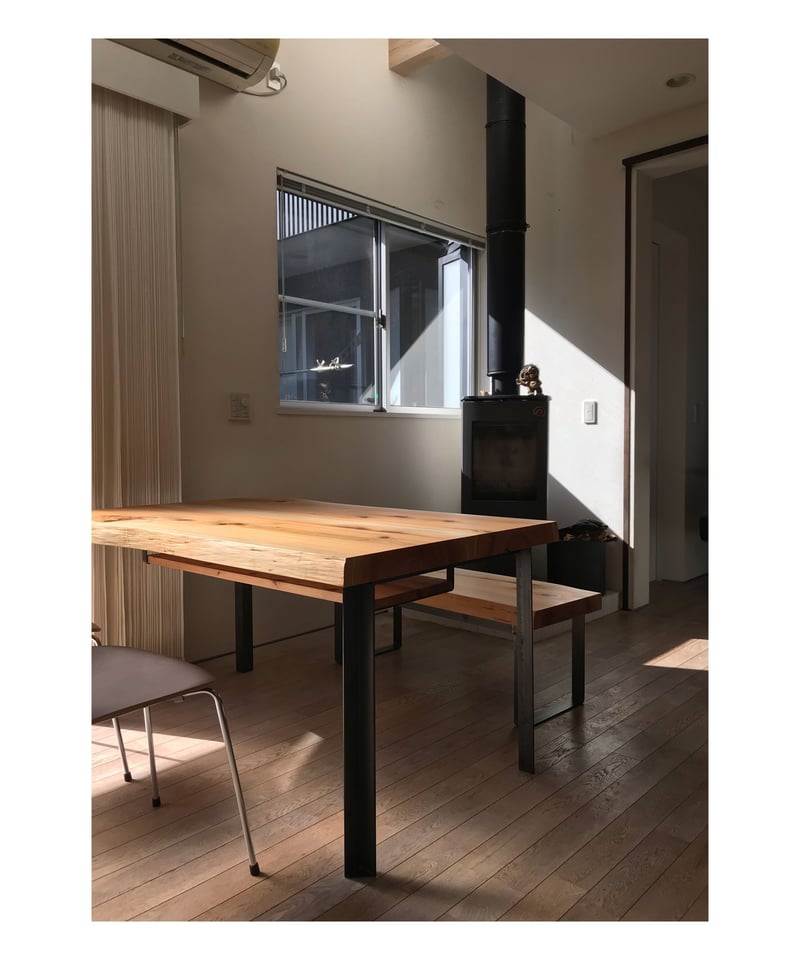 1st TABLE ヒノキ天板 Lアングル脚 | BROOK online store 1st TABLE ヒノキ天板 Lアングル脚 | BROOK online store