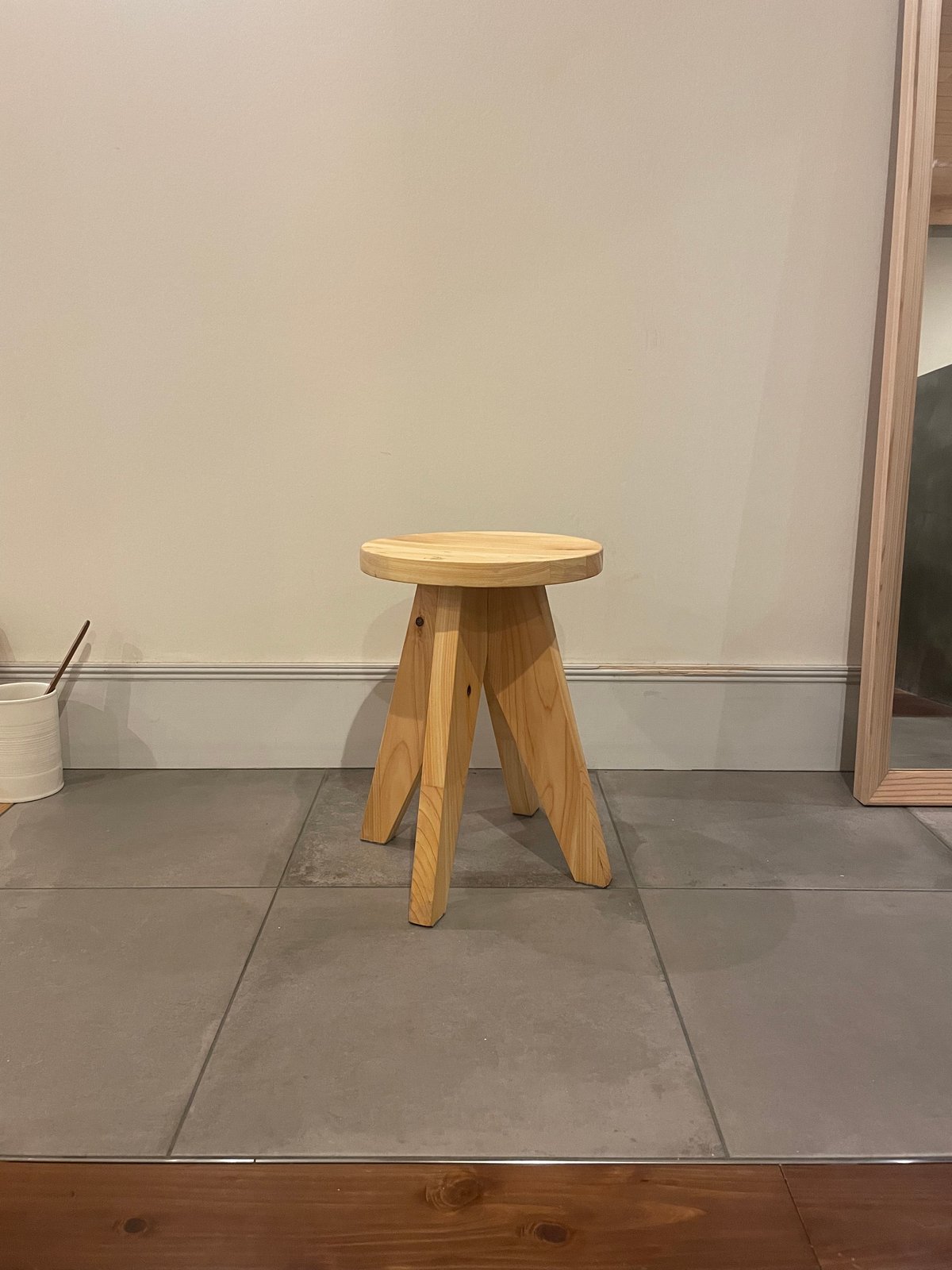 桧スツール角（ハンドメイド） 桧スツール角（ハンドメイド）