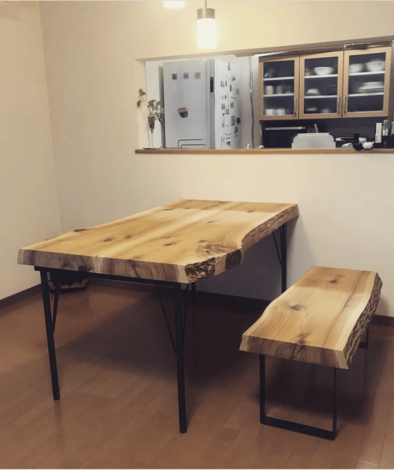1st TABLE ヒノキ天板 丸棒アイアン脚 | BROOK online store 1st TABLE ヒノキ天板 丸棒アイアン脚 | BROOK online store