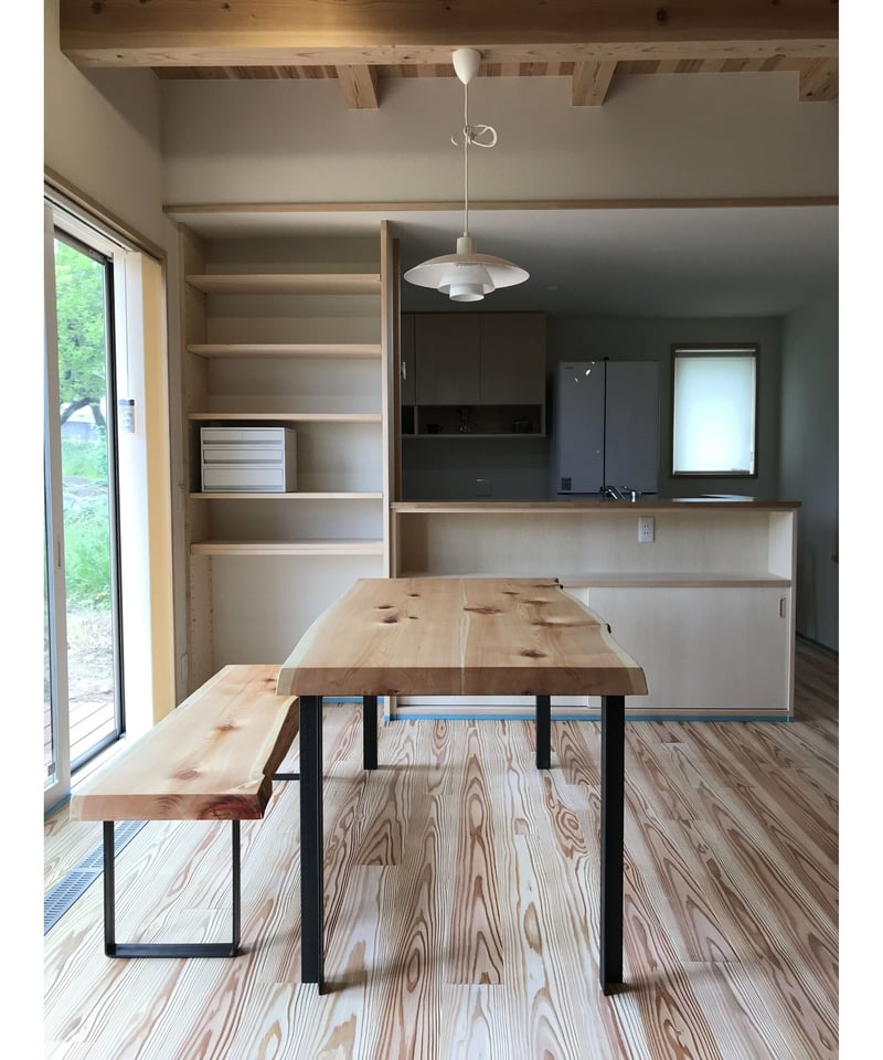 ヴィンテージ檜の天板　鉄脚テーブル 1st TABLE ヒノキ天板 FBアイアン脚 | BROOK online store
