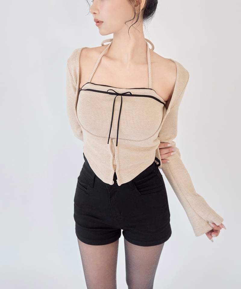 【YILON】Corset design layered tops YILON Corset design layered tops