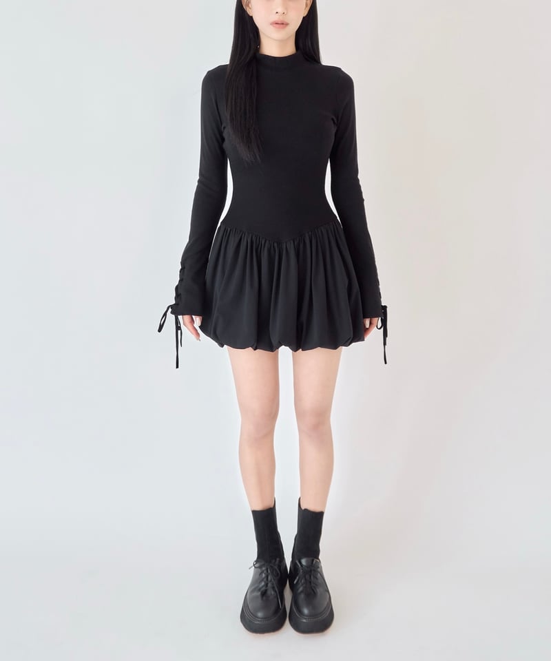 YILON MADE】Balloon mini onepiece | 【YILON】イロン||長袖 YILON MADE】Balloon mini onepiece | 【YILON】イロン||長袖