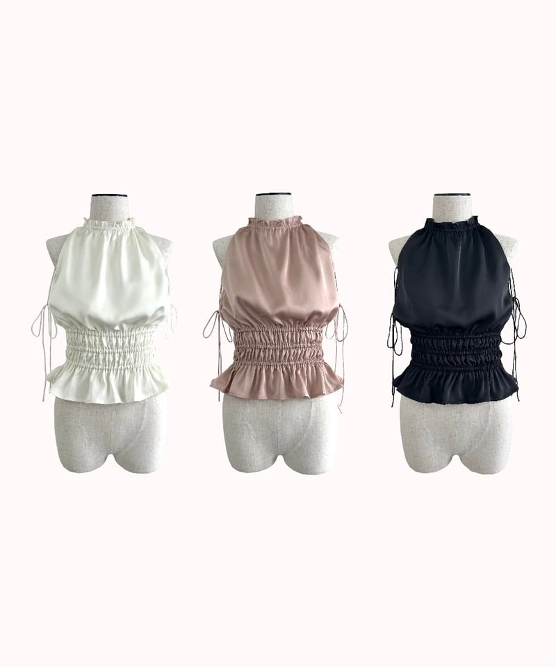 YILON MADE 】Satin ribbon tops | 【YILON】イロン｜公式