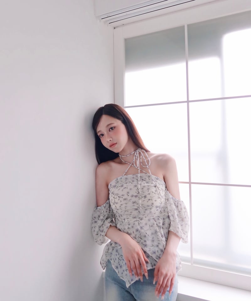 イロン YILON MADE Joli flower blouse ブラック