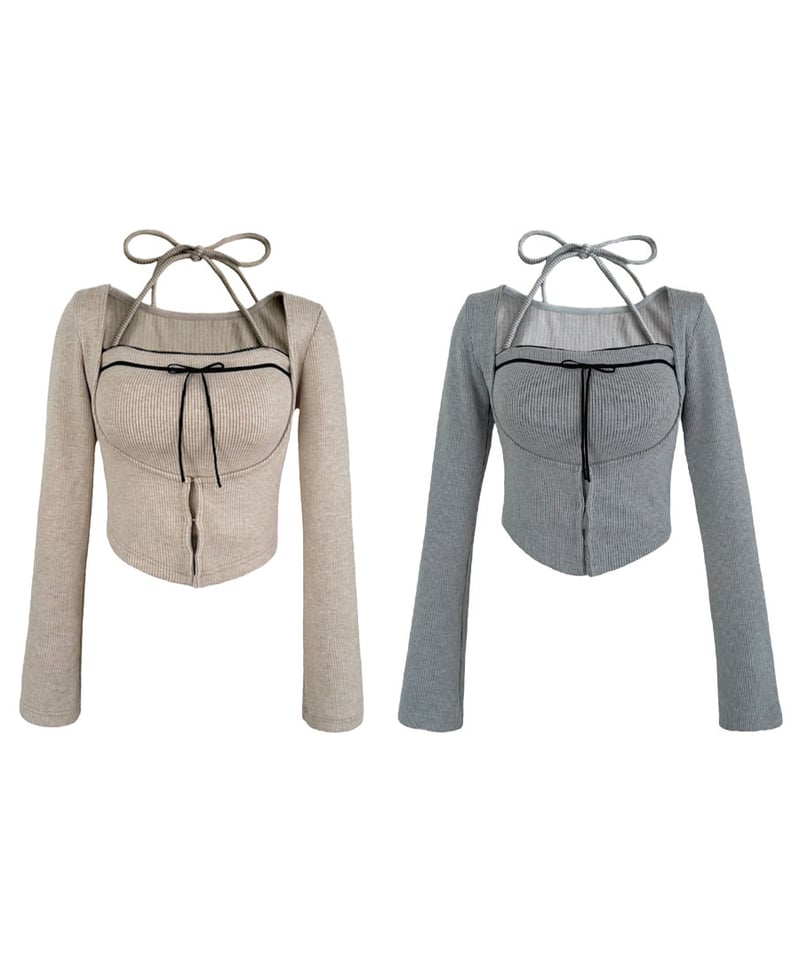 トップス YILON Corset design layered tops YILON Corset design layered tops