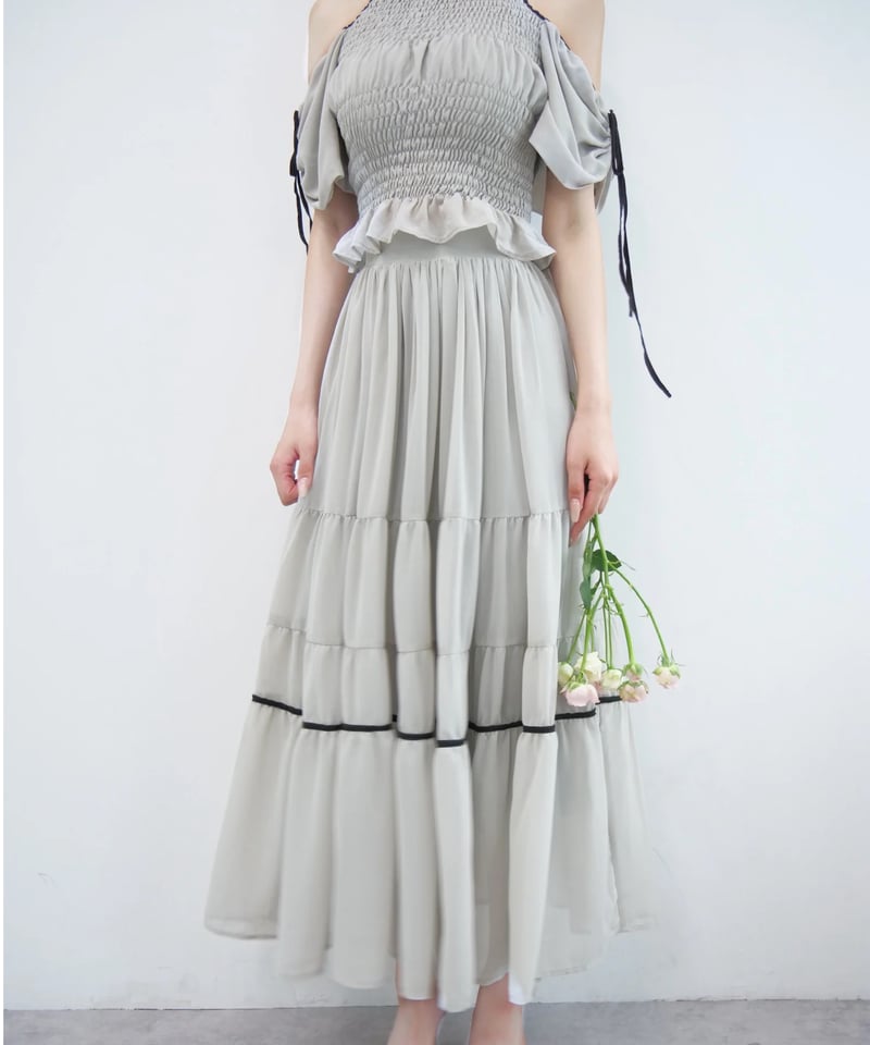 ワンピース YILON Bijou chiffon setup Bijou chiffon setup YILON