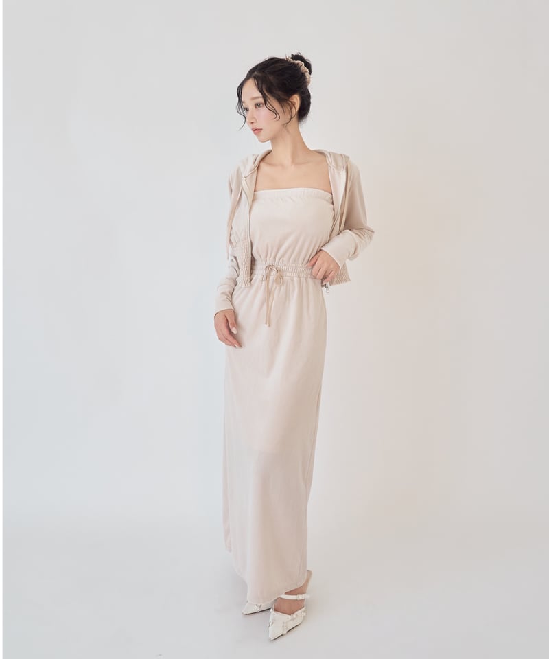 YILON MADE】Relux velour setup (one-piece) | 【Y 