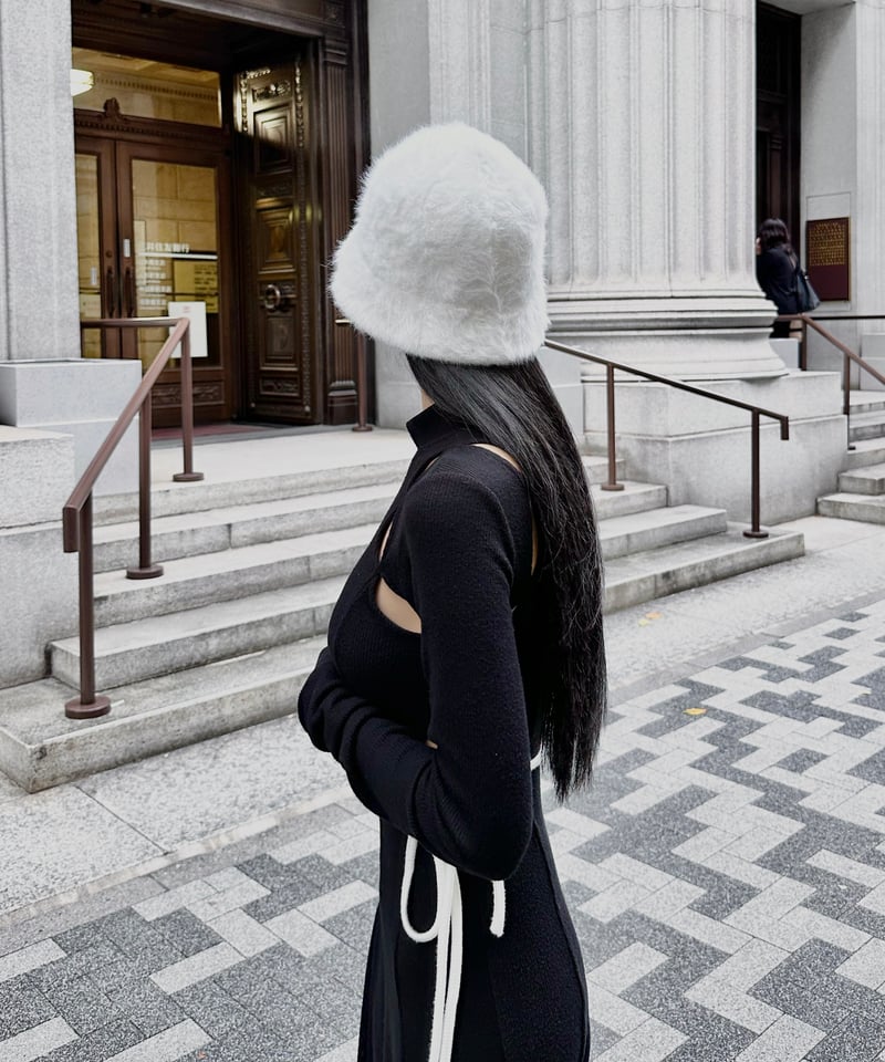 YILON イロン Shaggy fur bucket hat ハット バケハ