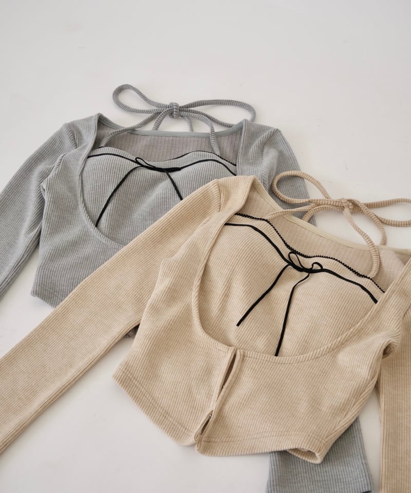 YILON Corset design layered tops ベージュ YILON Corset design layered tops ベージュ