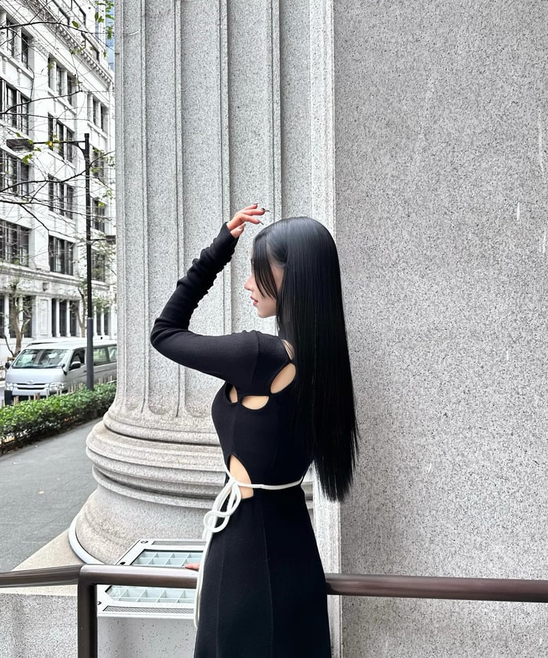 yilon cutout design OP gray ワンピース YILON MADE Cutout