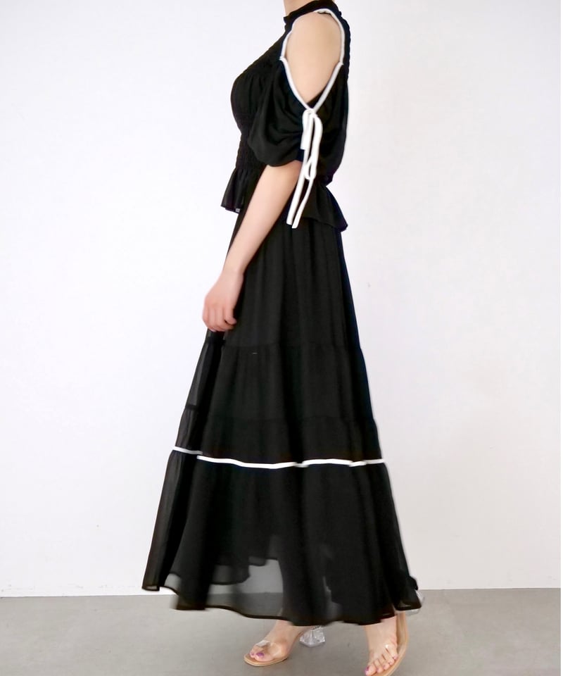 YILON MADE】 Feminine chiffon flare skirt | 【YI
