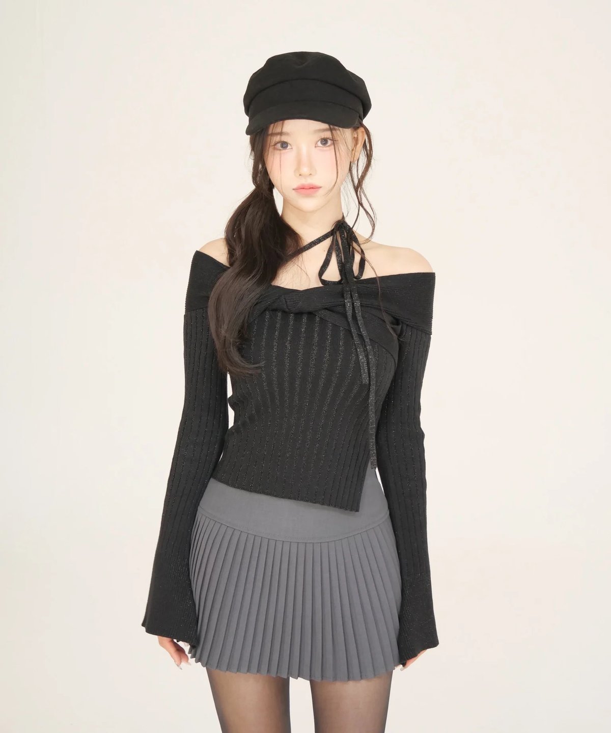 【YILON MADE】Twinkle offshoulder knit YILON MADE】Twinkle offshoulder knit