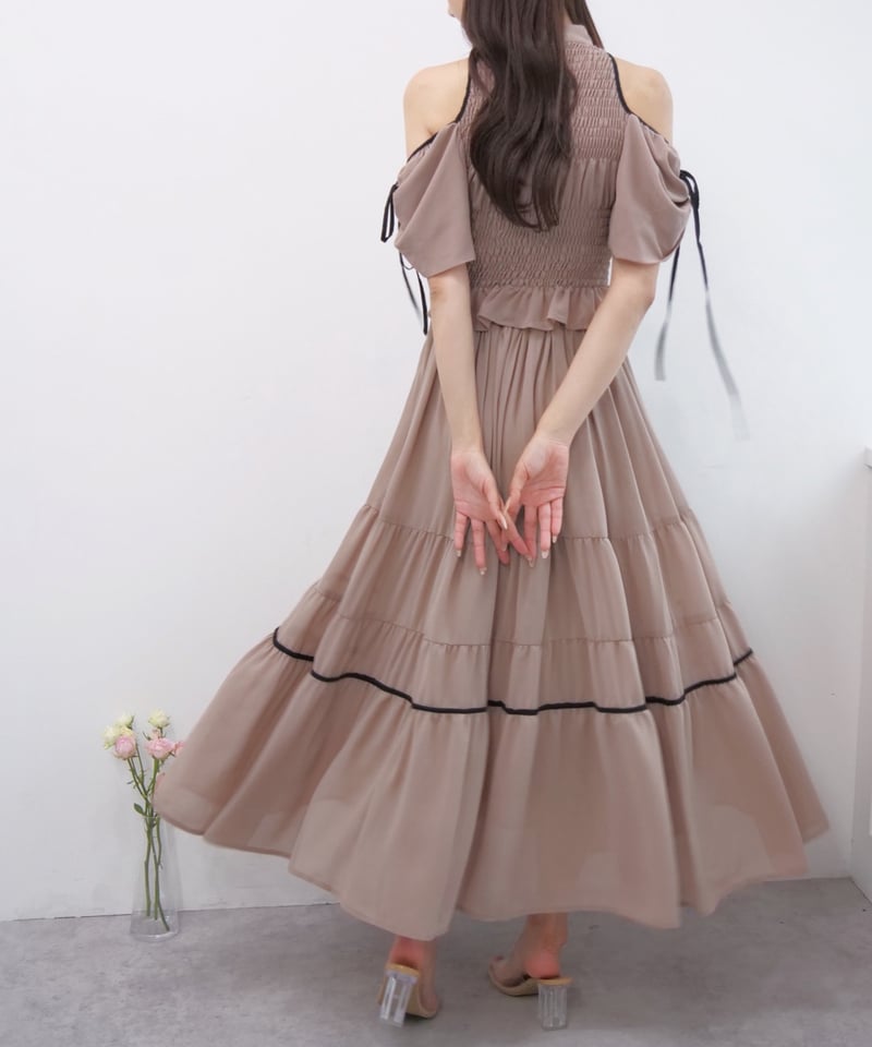 YILON】Feminine chiffon setup(flare)GLAY