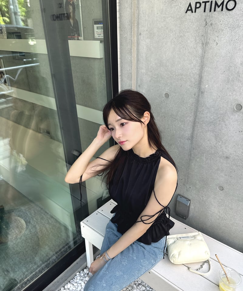 YILON MADE 】Satin ribbon tops | 【YILON】イロン｜公式