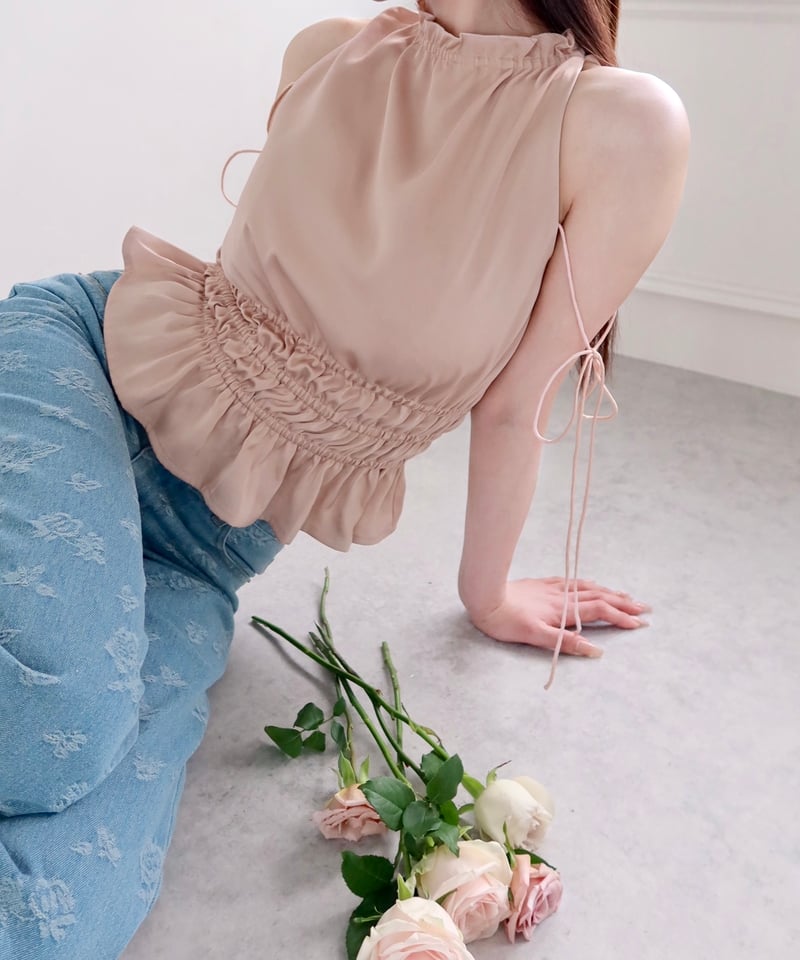 YILON MADE 】Satin ribbon tops | 【YILON】イロン｜公式