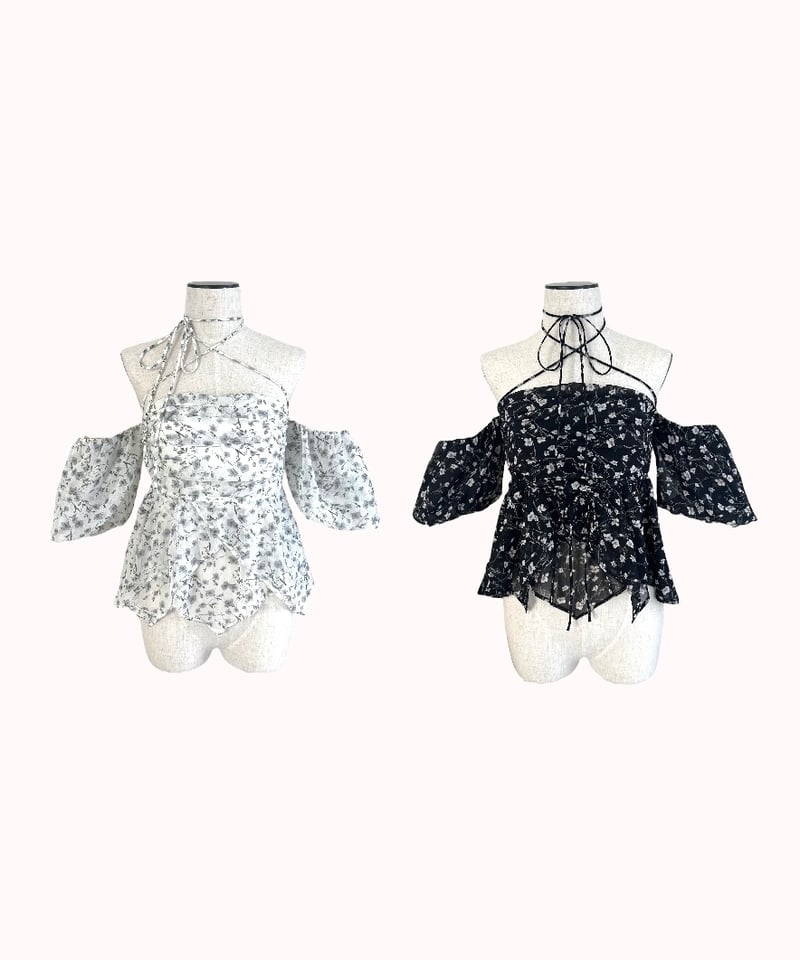 YILON MADE Joli flower blous ブラック　イロン 新品】YILON MADE Joli flower blouse BLACK